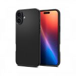 Kaitse&uuml;mbris Thin Fit (MagFit), Apple iPhone 16, must, &otilde;huke, MagSafe, Spigen