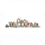 Little Dutch Little Farm Wooden Building Blocks 50 Pieces