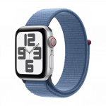 Apple Watch SE 2023 GPS + Cellular 40mm Silver Aluminium Case with Winter Blue Sport Loop Apple