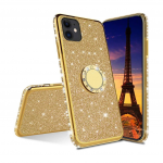 Apple iPhone 12 Mini Silikoonkaitse, Diamond ring, kuldne
