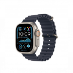 Apple Watch Ultra 2 GPS + Cellular 49mm Natural Titanium Case with Navy Ocean Band