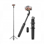 Selfi-statiiv, Selfie Stick Tripod, 161 cm, must, bluetooth, S560W, Spigen