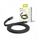 USB-kaabel magnetiline, USB-C otsik USB-C otsik, 1m, 60W, must, lapiku kaabliga, vastupidav, Mobile Origin