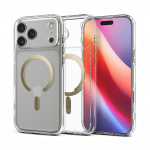 Kaitse&uuml;mbris Ultra Hybrid (MagFit), Apple iPhone 17 Pro, l&auml;bipaistev kuldse MagSafe ringiga, Spigen