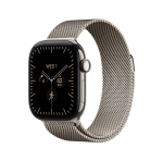 Apple Watch Series 12 GPS+Cellular 46mm Natural Titanium Case with Natural Milanese Loop S/M