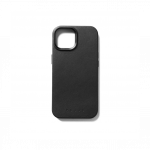 Kaitse&uuml;mbris Apple iPhone 15, must, MagSafe, naturaalsest nahast, Mujjo