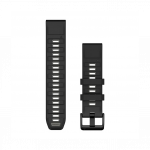 Garmin 22mm QuickFit Black Pebble Gray Silicone Band