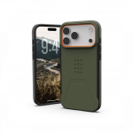 Kaitse&uuml;mbris Civilian, Apple iPhone 17 Pro Max, militaarroheline/oranž, MagSafe &uuml;hilduv, Urban Armor Gear (UAG)