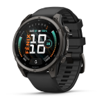 Garmin fenix 9 47mm Carbon Grey DLC Titanium with Black Silicone Band