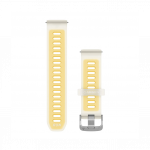 Garmin Quick Release Bands 20mm Translucent Bone Mango With Silver Hardware