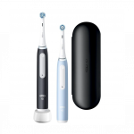 Braun ORAL-B elektriliste hambaharjade komplekt IO3 Matte Black and Ice Blue