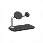 Juhtmevaba laadimisalus 3-in-1, iPhone (MagSafe) + Apple Watch + AirPods, must, Mobile Origin