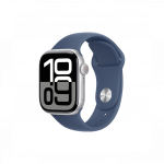 Apple Watch Series 10 GPS 42mm Silver Aluminum Case with Denim Sport Band- S/M