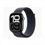 Apple Watch Series 10 GPS + Cellular 42mm Jet Black Aluminum Case with Ink Sport Loop