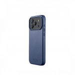 Kaitse&uuml;mbris Apple iPhone 17 Pro Max, sinine, naturaalsest nahast, MagSafe &uuml;hilduv, Mujjo