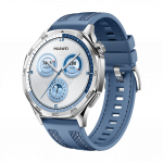 Huawei Watch GT 5 46mm Stainless Steel Case with Blue Fluoroelastomer Strap