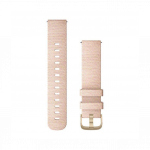 Garmin Quick Release 20 mm Blush Pink Woven Nylon Light Gold hardware