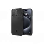Kaitse&uuml;mbris Optik Armor MagFit, Apple iPhone 15 Pro, must, kaamera kattega, MagSafe, Spigen