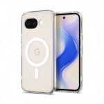 Kaitse&uuml;mbris Ultra Hybrid (MagFit), Google Pixel 10a, l&auml;bipaistev valge Qi2/MagSafe ringiga, Spigen