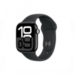 Apple Watch Series 10 GPS + Cellular 42mm Jet Black Aluminum Case with Black Sport Band- M/L