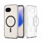Kaitse&uuml;mbris Ultra Hybrid (MagFit), Google Pixel 10a, l&auml;bipaistev tumehalli Qi2/MagSafe ringiga, Spigen