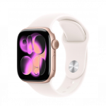 Apple Watch Series 11 GPS 42mm Rose Gold Aluminum Case with Light Blush Sport Band S/M
