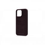 Kaitse&uuml;mbris Salmon Leather MagSafe Apple iPhone 15 Pro Max, tumepunane, Njord