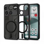 Kaitse&uuml;mbris Magmat MagSafe, Nothing Phone (3), matt l&auml;bipaistev musta &auml;&auml;rega, Qi2/MagSafe toega, Tech-Protect