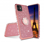 Apple iPhone 12 Pro Max Silikoonkaitse, Diamond ring, roosa
