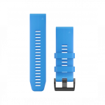 Garmin fenix 5X Plus 26mm QuickFit Cyan Blue Silicone Band