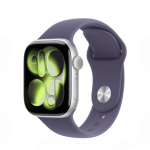 Apple Watch Series 11 GPS + Cellular 42mm Silver Aluminum Case with Purple Fog Sport Band M/L