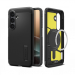 Kaitse&uuml;mbris Tough Armor (MagFit), Samsung Galaxy S26, must, tugijalaga, Qi2/MagSafe toega, Spigen