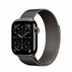 Apple Watch Series 11 GPS + Cellular 42mm Slate Titanium Case with Slate Milanese Loop