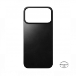 Tagak&uuml;lje kaitsekaas Magnetic Leather Back, Apple iPhone 17 Pro Max, must, naturaalsest nahast, MagSafe kinnitusega, MagSafe toega, Nomad