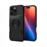 Kaitse&uuml;mbris Slim Armor (MagFit), Apple iPhone 16 Pro Max, must, tugijalaga, MagSafe, Spigen