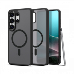 Kaitse&uuml;mbris Ultra Hybrid (MagFit), Samsung Galaxy S26 Ultra, matt l&auml;bipaistev musta &auml;&auml;rega, Qi2/MagSafe &uuml;hilduv, Spigen