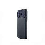 Kaitse&uuml;mbris Apple iPhone 17 Pro Max, sinakashall, naturaalsest nahast, MagSafe &uuml;hilduv, Mujjo