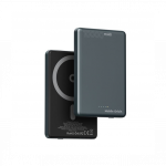Akupank juhtmevaba laadimisega + USB-C pesaga, 10.000 mAh, 20W, tumehall, &otilde;huke, alumiiniumsulamist korpusega, Qi2/MagSafe &uuml;hilduv, PB1, Mobile Origin