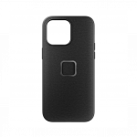 Kaitse&uuml;mbris Everyday Case V2, Apple iPhone 15 Pro Max, tumehall, MagSafe, riidest tagak&uuml;ljega, Peak Design