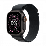 Apple Watch Ultra 3 GPS + Cellular 49mm Black Titanium Case with Black Alpine Loop- Large