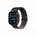 Apple Watch Ultra 2 GPS + Cellular 49mm Black Titanium Case with Black Titanium Milanese Loop- Large