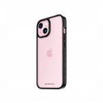 Kaitse&uuml;mbris ClearCase D3O, Apple iPhone 15, l&auml;bipaistev musta &auml;&auml;rega, klaasist tagak&uuml;ljega, PanzerGlass