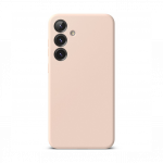 Kaitse&uuml;mbris Silicone Magnetic, Samsung Galaxy S25, heleroosa, MagSafe &uuml;hilduv, Ringke