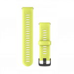 Garmin Watch Bands Amper Yellow Silicone with Slate Hardware
