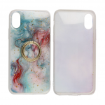 Apple iPhone 12/12 Pro Silikoonkaitse, marmor ring, t&uuml;rkiis