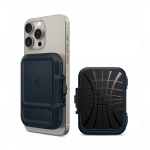 MagSafe kaarditasku Lock Fit (MagFit), magnetkinnitusega, sinakashall, Spigen