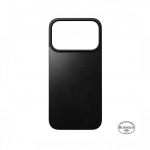 Tagak&uuml;lje kaitsekaas Magnetic Leather Back, Apple iPhone 17 Pro, must, naturaalsest nahast, MagSafe kinnitusega, MagSafe toega, Nomad