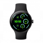 Google Pixel Watch 3 45mm Matte Black Aluminum Case/Obsidian Active Band