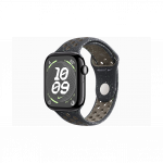 Apple Watch Series 10 GPS + Cellular, 46mm Jet Black Aluminum Case with Midnight Sky Nike Sport Band - M/L