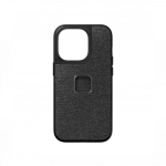 Kaitse&uuml;mbris Everyday Case, Apple iPhone 14 Pro, tumehall, MagSafe, riidest tagak&uuml;ljega, Peak Design